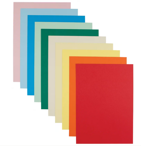 A4 Assorted Coloured Card 240gsm  x 100 Sheets
