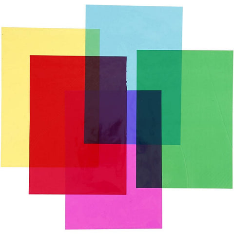 Cellophane, A4 21x30 cm, asstd colors, 100 asstd sheets