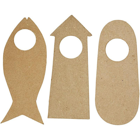 Door Signs, size 10 x 25 cm, Pack of 6 asst (party product)
