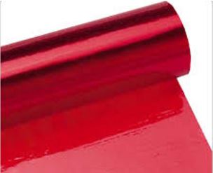 Clear Cellophane Wrap Roll Red