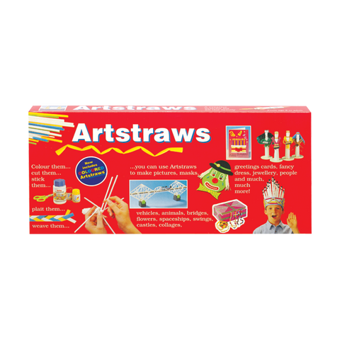 Artstraws Long Pack 310 in box, Asst Colours