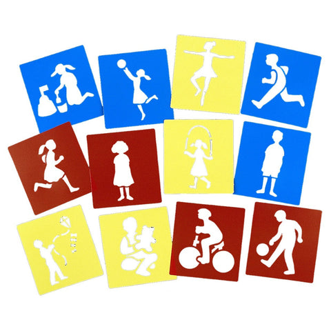 Washable Stencils - Giant People Pack of 12