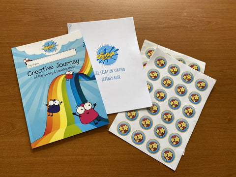 Creative Journey Activity Sticker Book - covering colour, texture  and shapes. With 30 Stickers