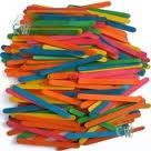 Standard size Craft Lollipop Sticks Coloured x 100