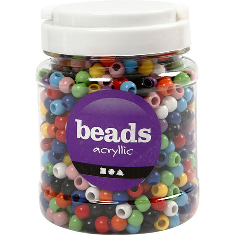 Pony Beads, D: 10 mm, hole size 4,5 mm 1 Large Tub